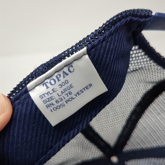 Idaho Steelhead & Salmon Unlimited Snapback Trucker Hat Blue L Mesh Back Topac - Picture 9 of 9